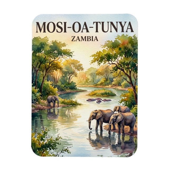 Mosi-oa-Tunya nationalpark Zambia Magnet (Vertikal)