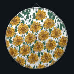 Mosiac Abstrakt Sunblommblommor Terrazzo Mönster Darttavla<br><div class="desc">Designad av Dream Big Digital Design</div>