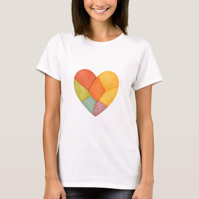 Mosiac Heart T Shirt (Framsida)