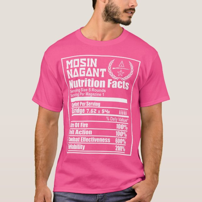 Mosin Nagant Nutrition Facts T Shirt (Framsida)