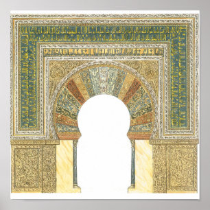 Moské av Cordoba Spanien. Mihrab Poster