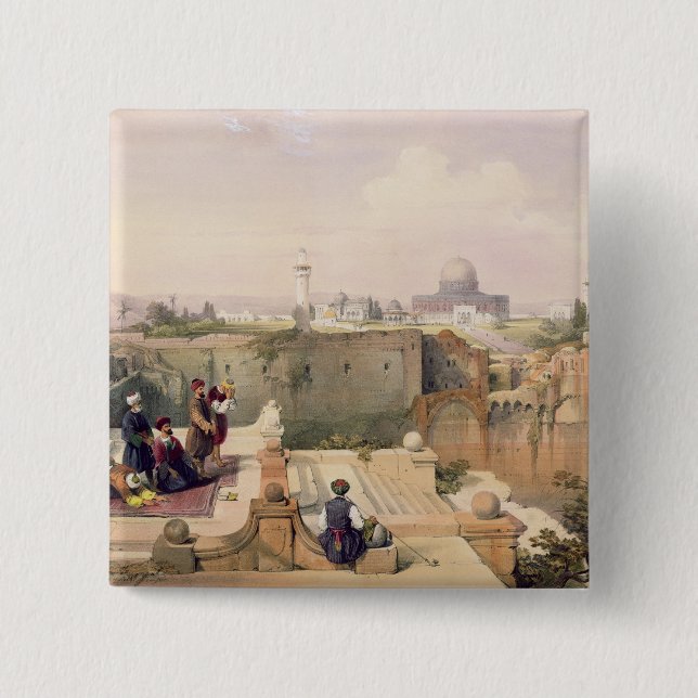 Moské av den Omar visningen platsen av tempelet Knapp (Framsida)