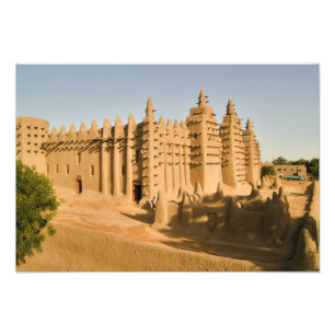 Moské i Djenne, ett klassiskt exempel på Fototryck