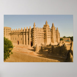 Moské i Djenne, ett klassiskt exempel på Poster
