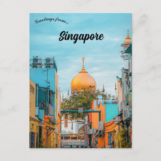 Moské på Arab Street Singapore Vykort (Framsida)