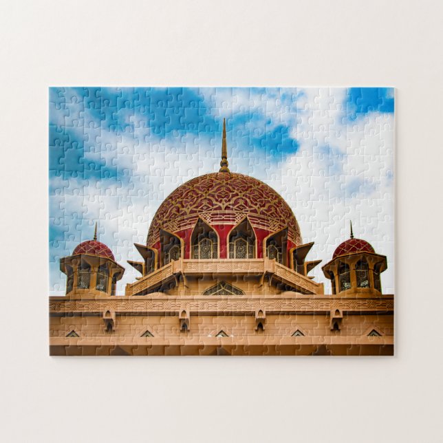 Moské Putrajaya Malaysia Landmärke. Pussel (Horisontell)