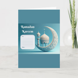 Moské serenity Ramadan Mjuk akvarell Kort