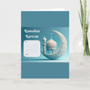 Moské under ramadan - stillhet i akvarell kort