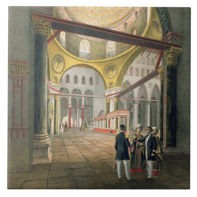 Moskén El Aksa, från "souvenir av Jerusalem", Kakelplatta (Framsidan)