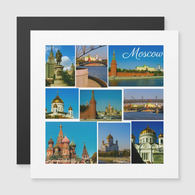 Moskva Architecture Magnet (Fram/baksida)