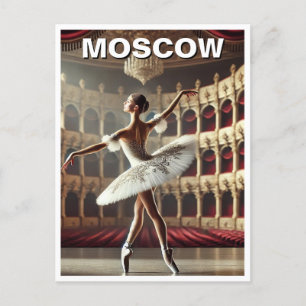 Moskva Ballet Dancer Travel Vykort