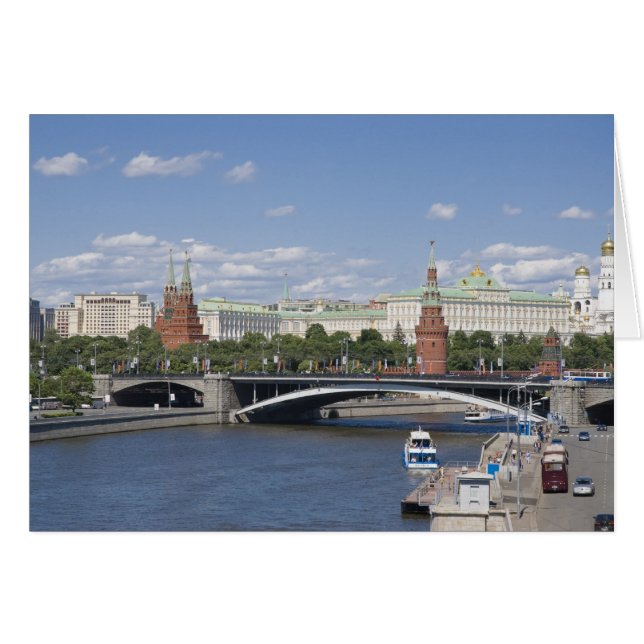 Moskva cityscape hälsningskort (Framsidan Horizontal)