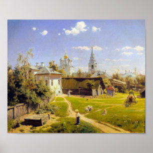 Moskva Courtyard av Vasily Polenov Poster