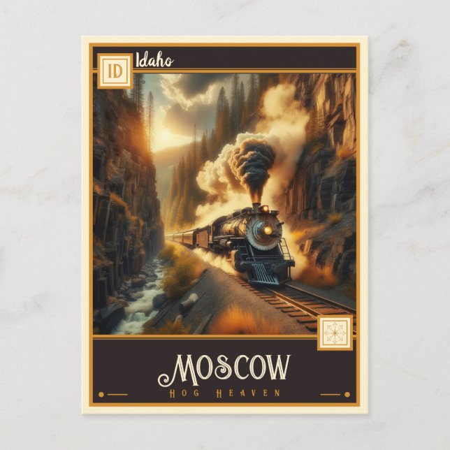 Moskva, Idaho | VINTAGE Vykort (Framsida)