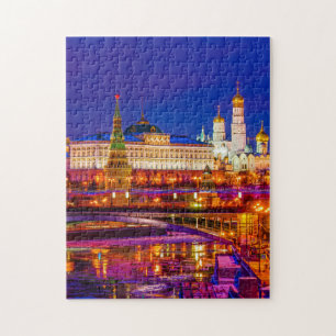 Moskva Kreml i vinternatt Pussel