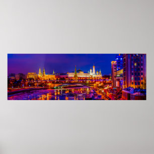 Moskva Kreml Panorama Poster