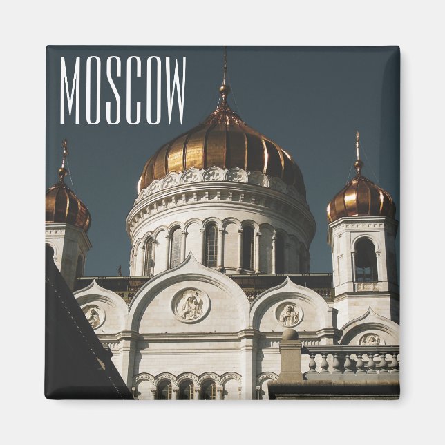 Moskva Kristus Katedralarkitekturen i Savior Magnet (Framsidan)