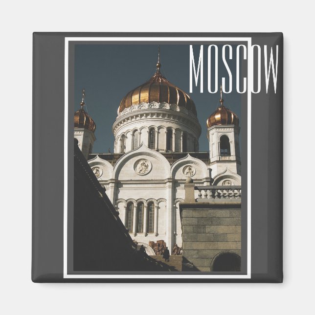 Moskva Kristus Katedralarkitekturen i Savior Magnet (Framsidan)