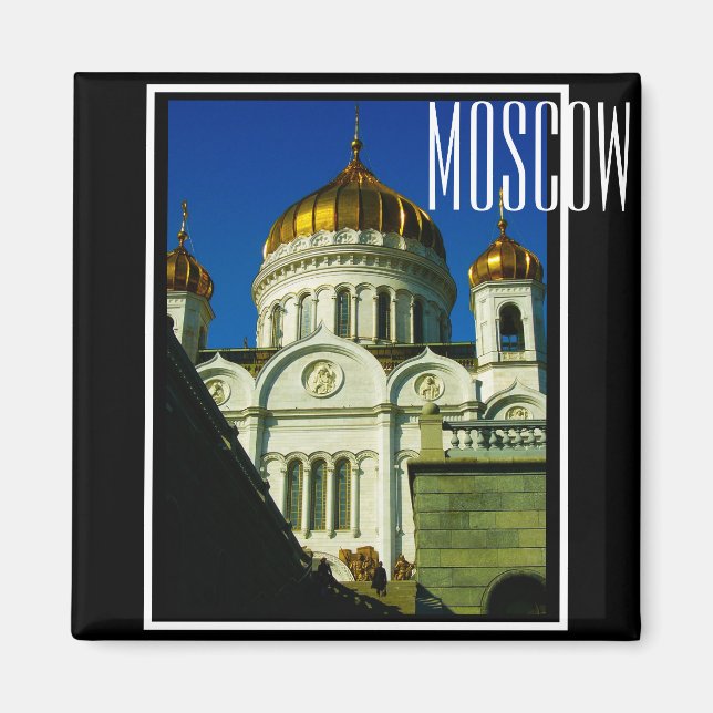 Moskva Kristus Katedralarkitekturen i Savior Magnet (Framsidan)