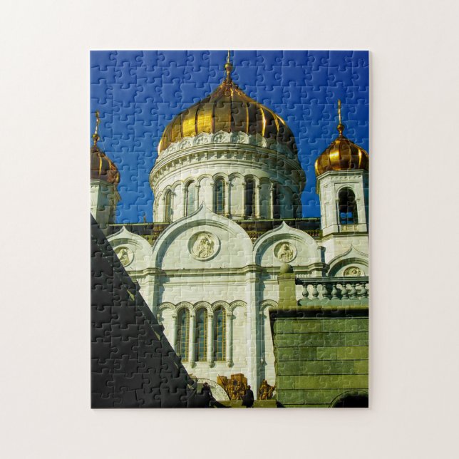 Moskva Kristus Katedralarkitekturen i Savior Pussel (Vertikal)