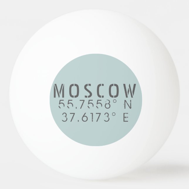 Moskva Latitude Longitud Pingisboll (Framsidan)