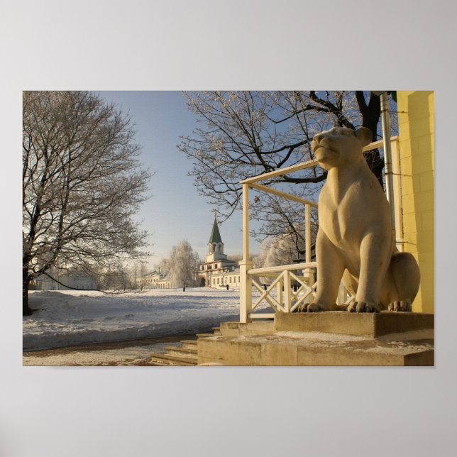 Moskva. Lejon skulptur. Poster (Framsidan)