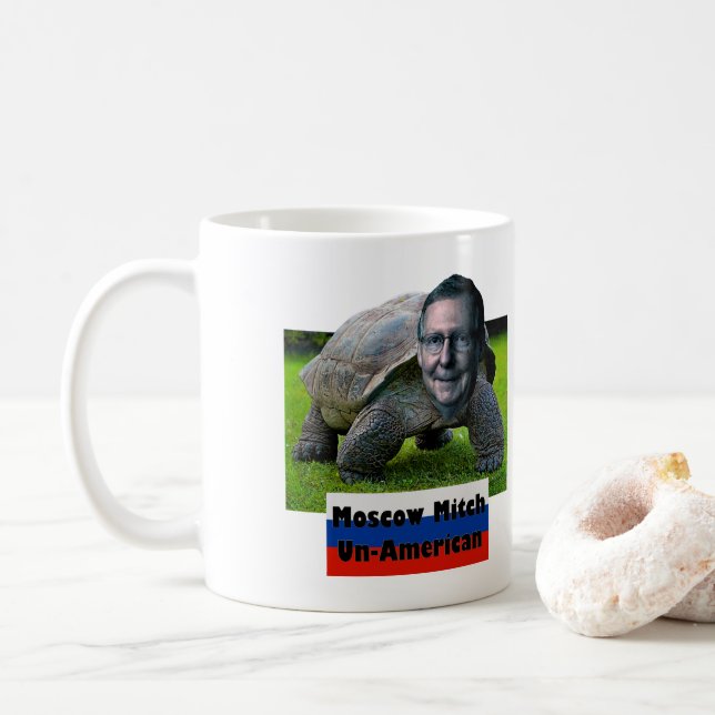 Moskva Mitch är Unamerikan, Turtle, Flagga, ZFJ Kaffemugg (Med munk)