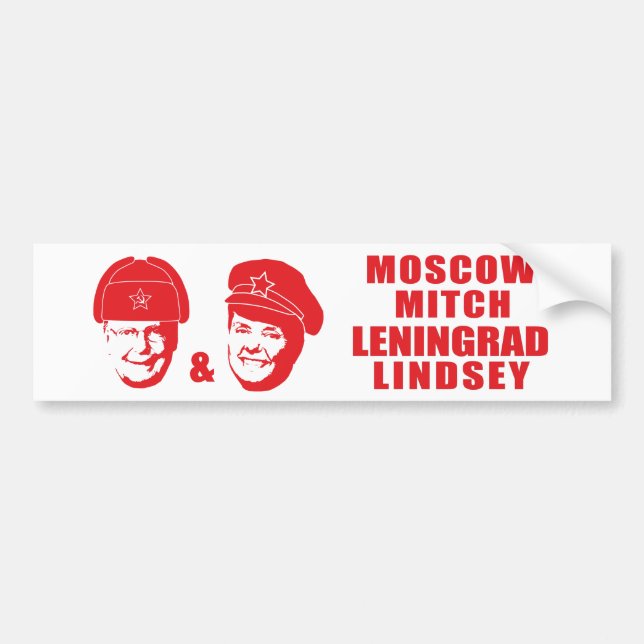 Moskva Mitch och Leningrad Lindsey Bildekal (Framsidan)