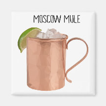 Moskva Mule Copper Mugg Vodka Lime Cocktail Magnet