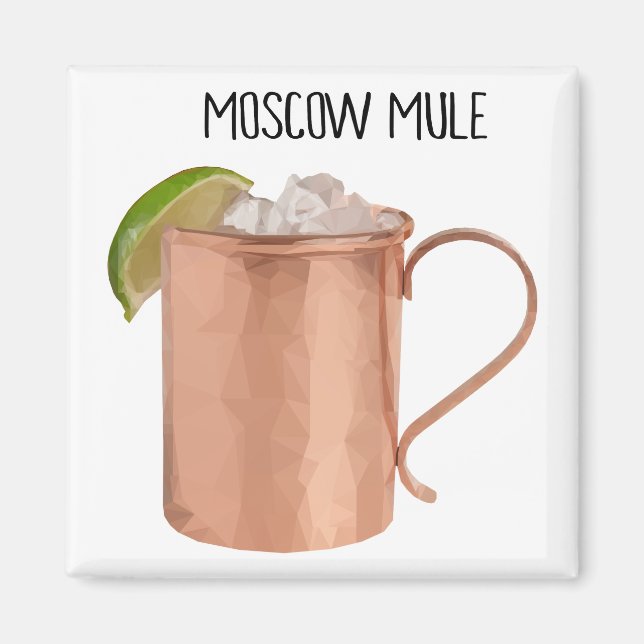 Moskva Mule Copper Mugg Vodka Lime Cocktail Magnet (Framsidan)