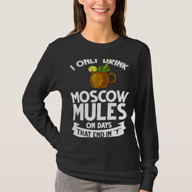 Moskva Mule Recipe Copper Mugg Drink T Shirt (Framsida)