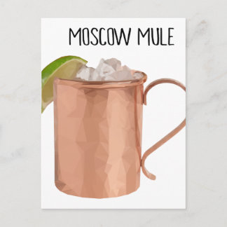 Moskva Mullkoppar Mugg Lågpoly Geometric Design Vykort