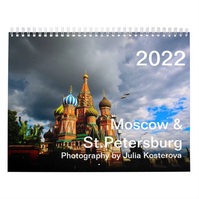 Moskva och Sankt Petersburg. Kalender 2022 (Omslag)