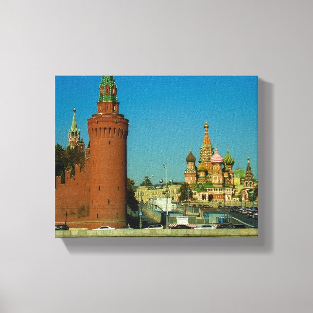 Moskva Red Square St Basil's Russia Architecture Canvastryck (Framsida)
