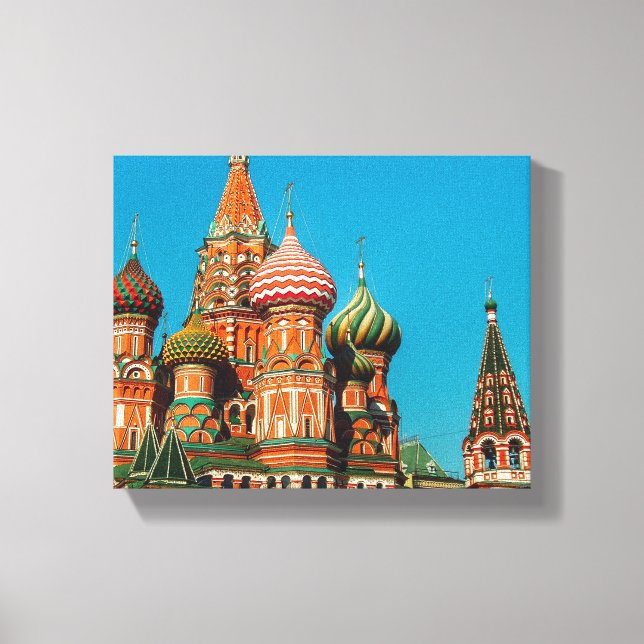 Moskva Red Square St Basil's Russia Architecture Canvastryck (Framsida)