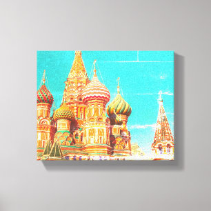 Moskva Red Square St Basil's Russia Architecture Canvastryck