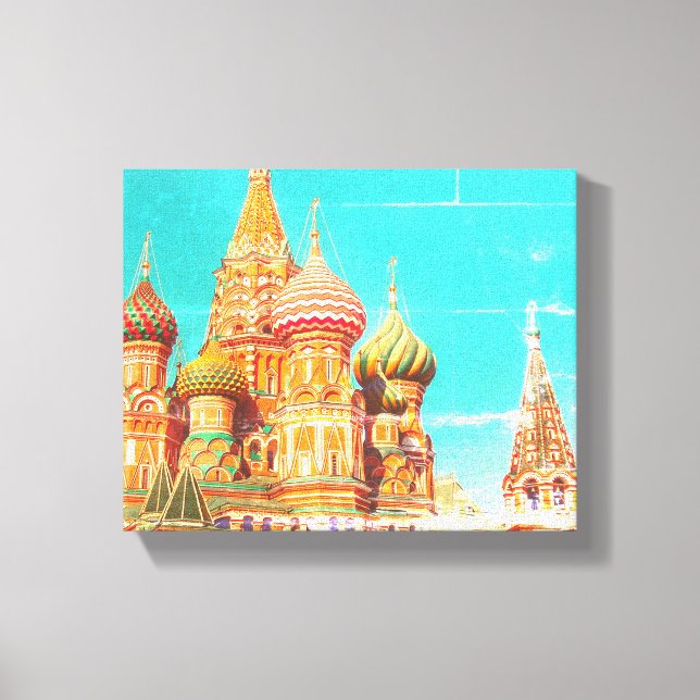 Moskva Red Square St Basil's Russia Architecture Canvastryck (Framsida)