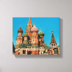 Moskva Red Square St Basil's Russia Architecture Canvastryck