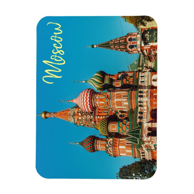 Moskva Red Square St Basil's Russia Magnetic Card Magnet (Vertikal)