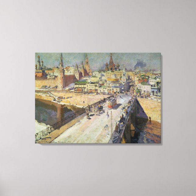 Moskva River Bridge, 1914 Canvastryck (Framsida)