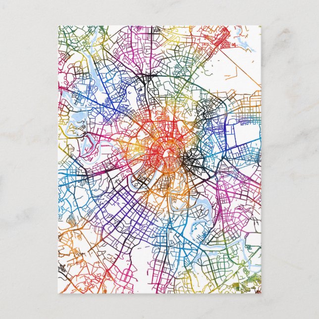 Moskva, Ryssland, Karta Vykort (Framsida)