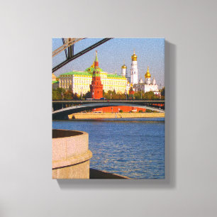 Moskva, Ryssland Kremlin Architecture Moskva River Canvastryck