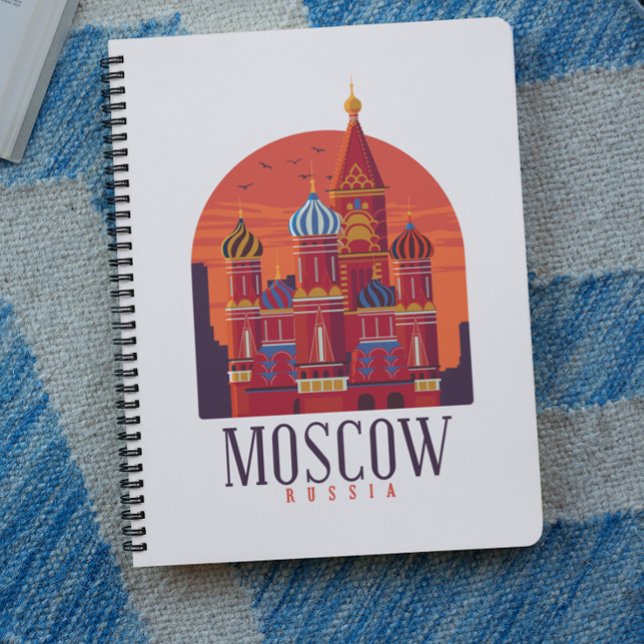 Moskva Ryssland Kremlin Skyline Anteckningsbok (moscow russia cityscape travel notebook)