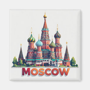 🧲 Moskva Ryssland Resa Påminnelse 🇷🇺 Magnet
