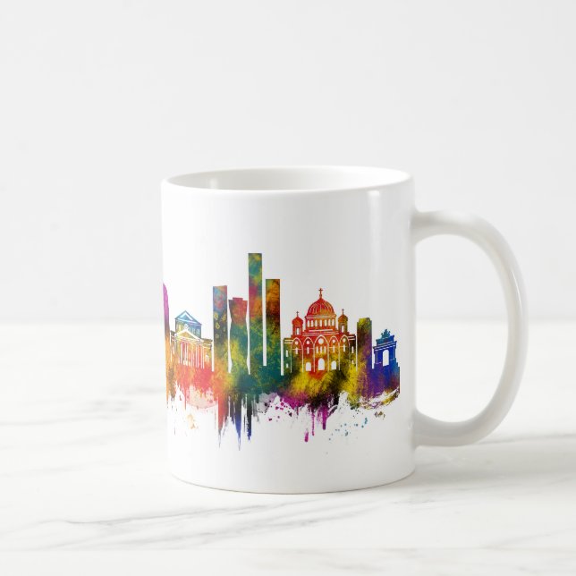 Moskva Ryssland Siluett Kaffemugg (Höger)