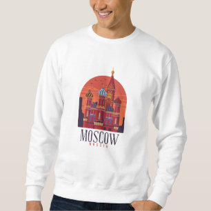 Moskva Ryssland Skyline Lång Ärmad Tröja