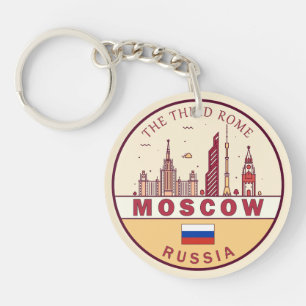 Moskva Ryssland Stadssiluett Emblem