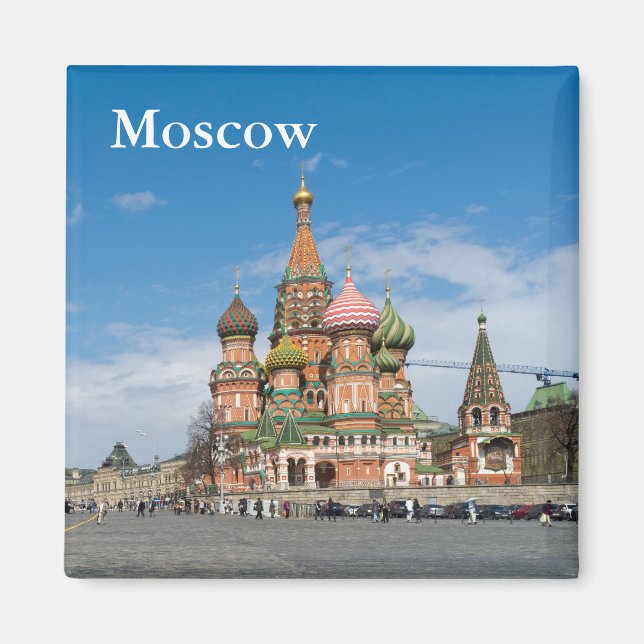 Moskva, Saint-Basil-katedral Magnet (Framsidan)
