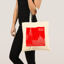 Moskva St Basil's Cathedral Red Square Sketch Tygkasse