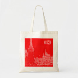 Moskva St Basil's Cathedral Red Square Sketch Tygkasse